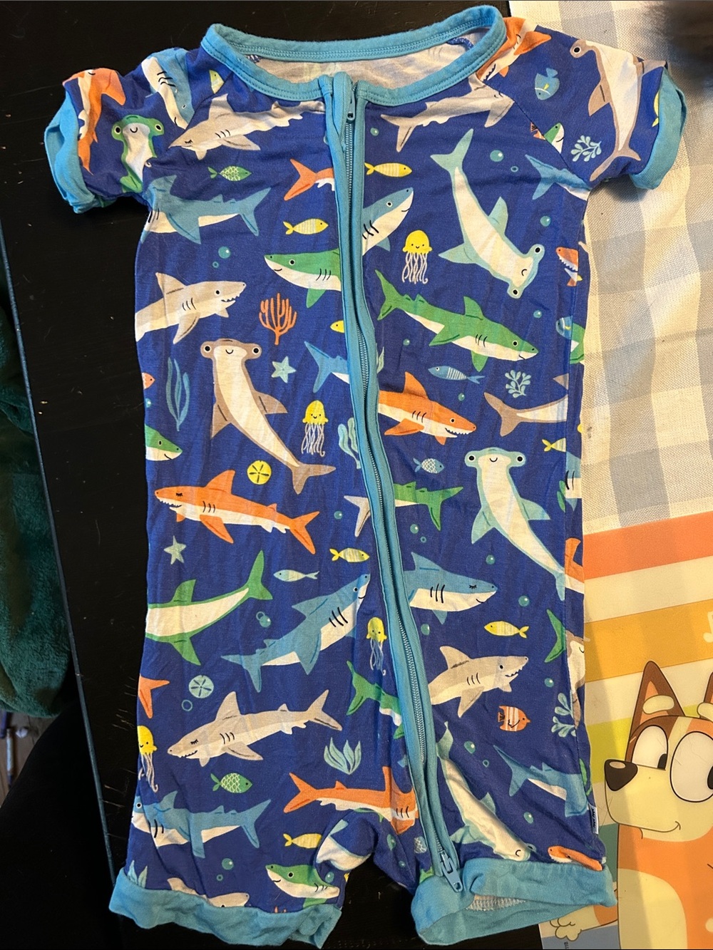 Little Sleepies Rad Reef Shark Bamboo Shorty 18-24M